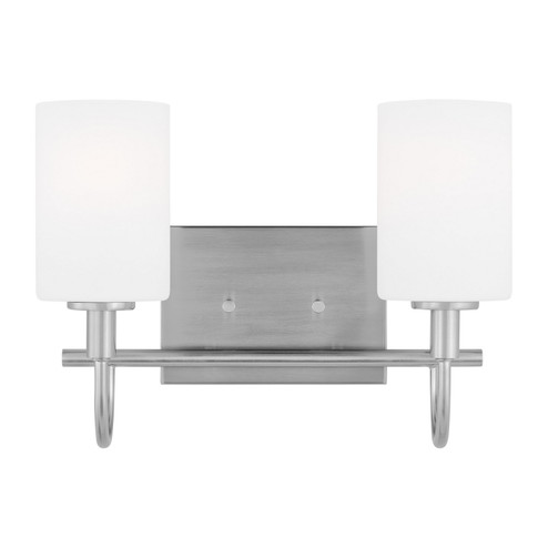 Oak Moore Two Light Bath Vanity in Brushed Nickel (454|4457102962)