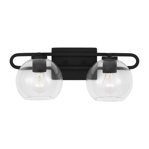 Codyn Two Light Bath Vanity in Midnight Black (454|4455702112)