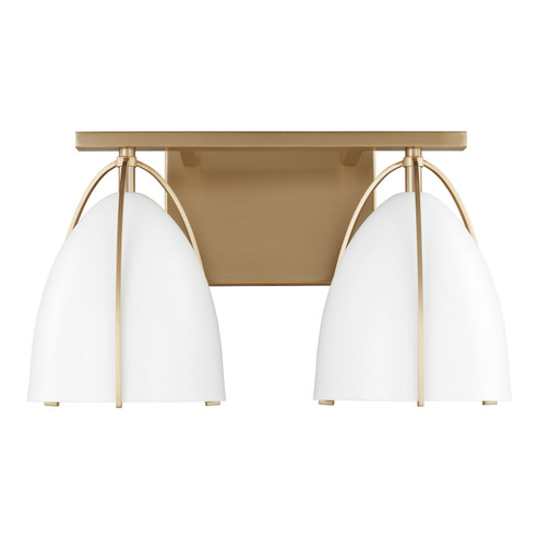 Norman Two Light Wall / Bath in Satin Brass (454|4451802EN3848)