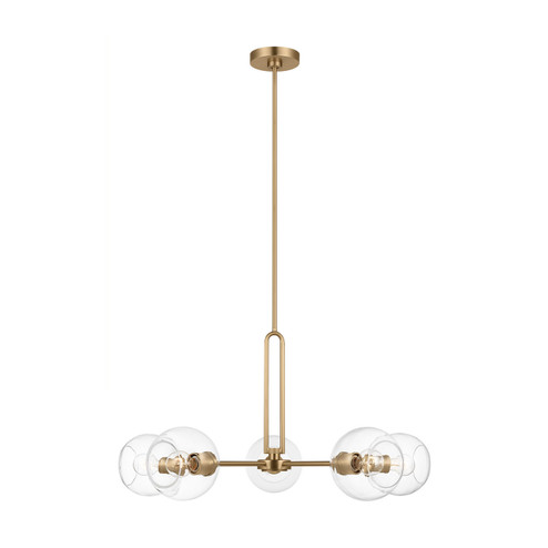 Codyn Five Light Chandelier in Satin Brass (454|3255705848) Codyn Five Light Chandelier in Satin Brass (454|3255705848)