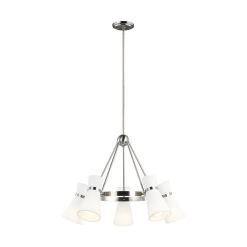 Clark Five Light Chandelier in Brushed Nickel (454|3190505962)
