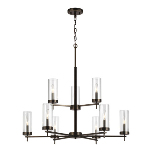 Zire Nine Light Chandelier in Brushed Oil Rubbed Bronze (454|3190309EN778)