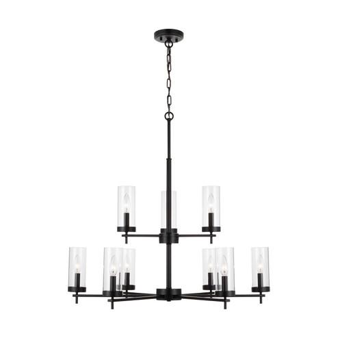 Zire Nine Light Chandelier in Midnight Black (454|3190309112)