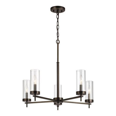 Zire Five Light Chandelier in Brushed Oil Rubbed Bronze (454|3190305778)