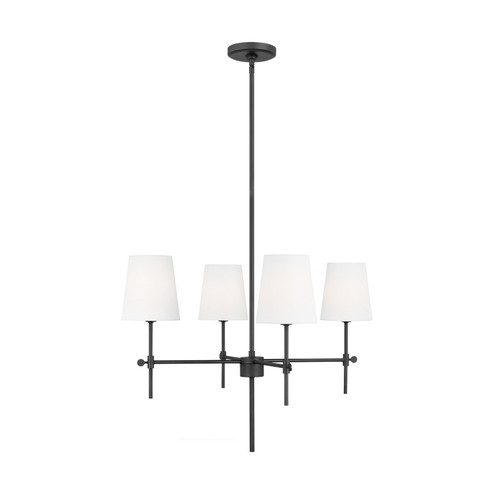 Baker Four Light Chandelier in Midnight Black (454|3187204EN112)