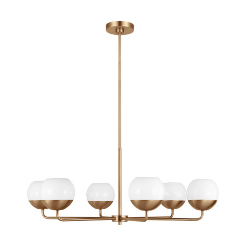 Alvin LED Chandelier in Satin Brass (454|3168106EN3848)