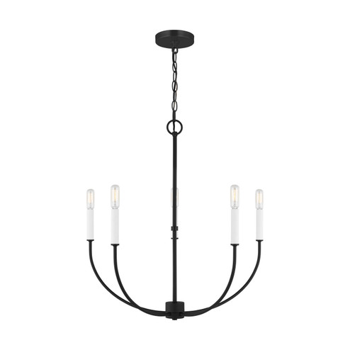 Greenwich Five Light Chandelier in Midnight Black (454|3167105112)