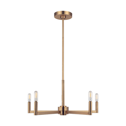 Fullton Five Light Chandelier in Satin Brass (454|3164205848)