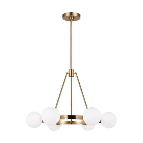 Clybourn Six Light Chandelier in Satin Brass (454|3161606848)