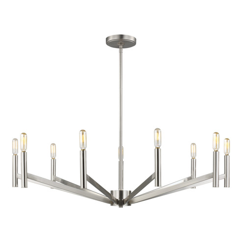 Vector Nine Light Chandelier in Brushed Nickel (454|3124309962)