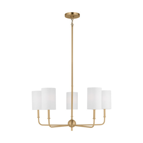 Foxdale Five Light Chandelier in Satin Brass (454|3109305848)