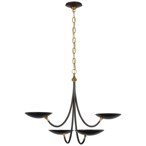 Keira LED Chandelier in Bronze and Hand-Rubbed Antique Brass (268|TOB5780BZHAB)