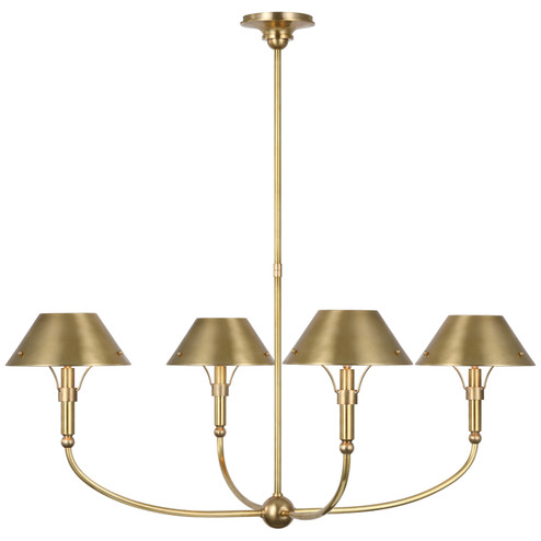 Turlington LED Chandelier in Hand-Rubbed Antique Brass (268|TOB5725HABHAB)