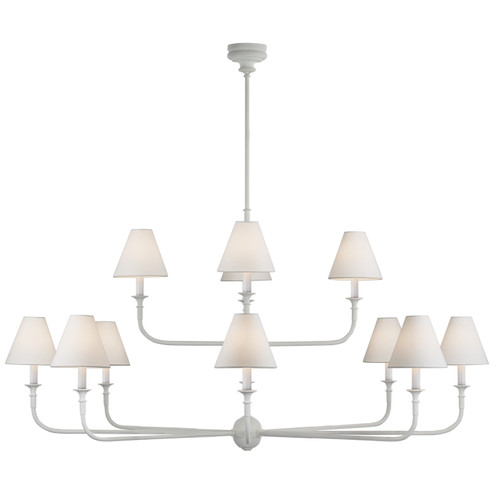 Piaf LED Chandelier in Plaster White (268|TOB5453PWL)