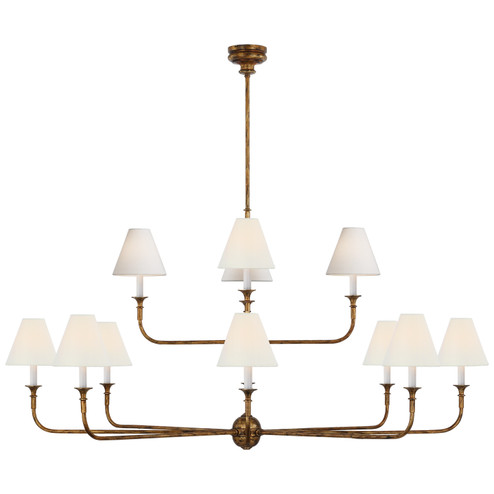 Piaf LED Chandelier in Antique Gild (268|TOB5453AGL)