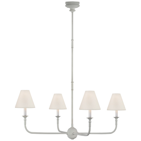 Piaf Four Light Chandelier in Plaster White (268|TOB5451PWL)