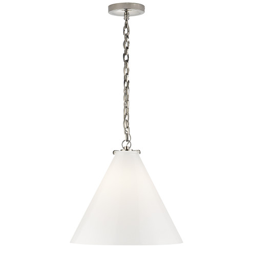 Katie Conical One Light Pendant in Polished Nickel (268|TOB5226PNG6WG)