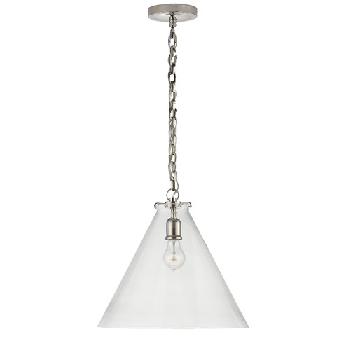 Katie Conical One Light Pendant in Polished Nickel (268|TOB5226PNG6CG)