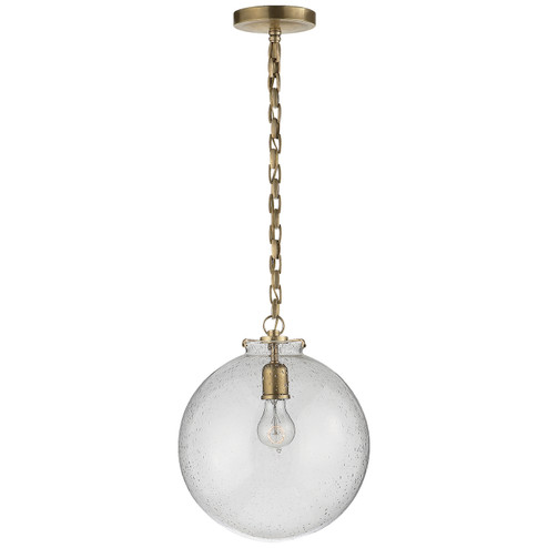 Katie Globe One Light Pendant in Hand-Rubbed Antique Brass (268|TOB5226HABG4SG)