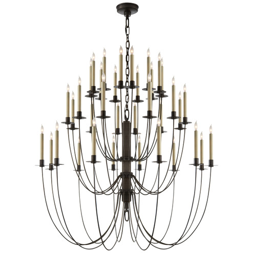 Erika 36 Light Chandelier in Aged Iron (268|TOB5206AI)