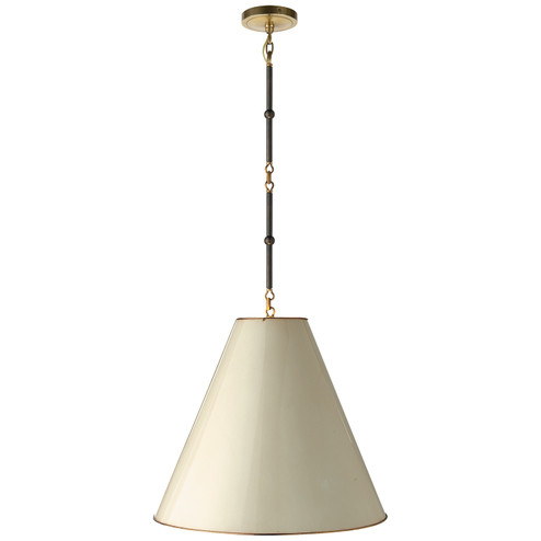 Goodman One Light Pendant in Bronze with Antique Brass (268|TOB5091BZHABAW)