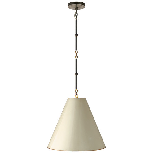 Goodman One Light Pendant in Bronze with Antique Brass (268|TOB5090BZHABAW)