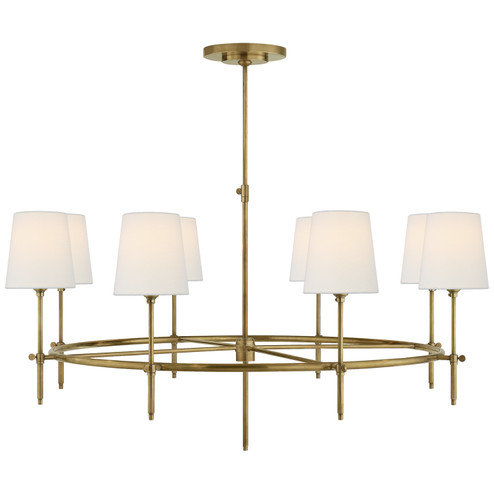 Bryant Eight Light Chandelier in Hand-Rubbed Antique Brass (268|TOB5024HABL)