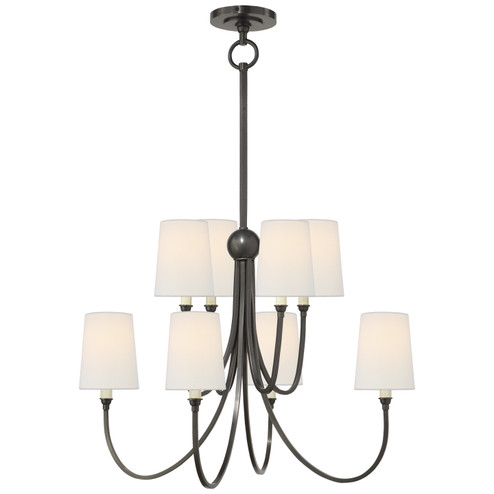 Reed Eight Light Chandelier in Bronze (268|TOB5010BZL)