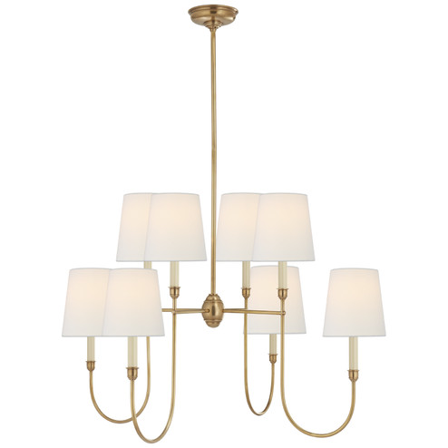 Vendome Eight Light Chandelier in Hand-Rubbed Antique Brass (268|TOB5008HABL)