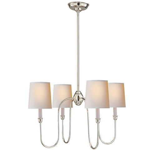 Vendome Four Light Chandelier in Polished Nickel (268|TOB5007PNL)