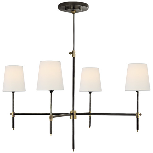 Bryant Four Light Chandelier in Bronze and Hand-Rubbed Antique Brass (268|TOB5003BZHABL) Bryant Four Light Chandelier in Bronze and Hand-Rubbed Antique Brass (268|TOB5003BZHABL)