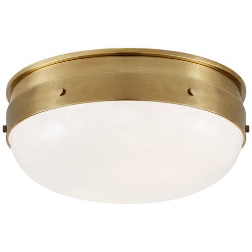 Hicks Two Light Flush Mount in Hand-Rubbed Antique Brass (268|TOB4063HABWG)