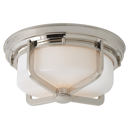 Milton Two Light Flush Mount in Polished Nickel (268|TOB4013PNWG)