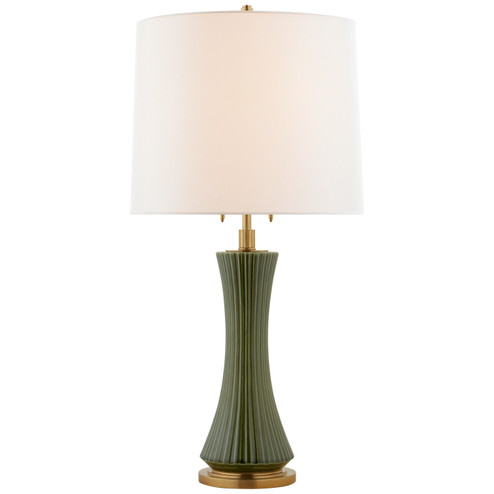 Elena Two Light Table Lamp in Emerald Green (268|TOB3655EMGL)