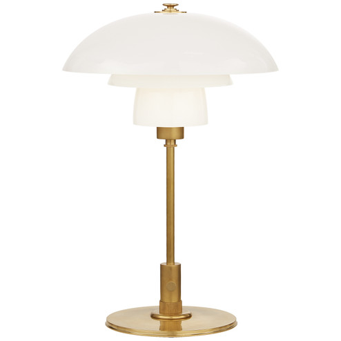 Whitman One Light Desk Lamp in Hand-Rubbed Antique Brass (268|TOB3513HABWG)