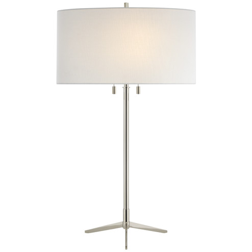 Caron Two Light Table Lamp in Polished Nickel (268|TOB3194PNL)