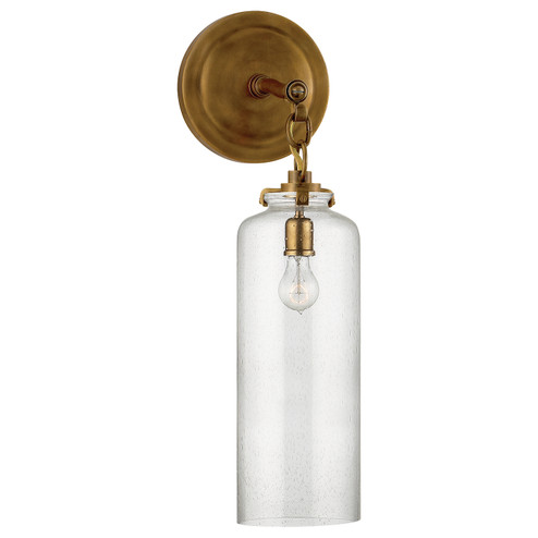 Katie Cylider One Light Wall Sconce in Hand-Rubbed Antique Brass (268|TOB2225HABG3SG)