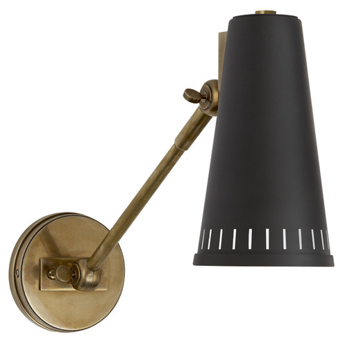 Antonio One Light Wall Sconce in Hand-Rubbed Antique Brass (268|TOB2065HABBLK)