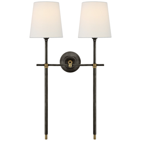 Bryant Two Light Wall Sconce in Bronze and Hand-Rubbed Antique Brass (268|TOB2025BZHABL)