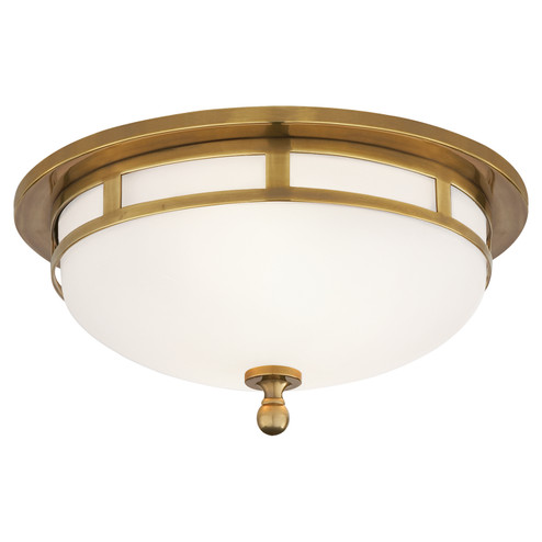 Openwork Two Light Flush Mount in Hand-Rubbed Antique Brass (268|SS4010HABFG)