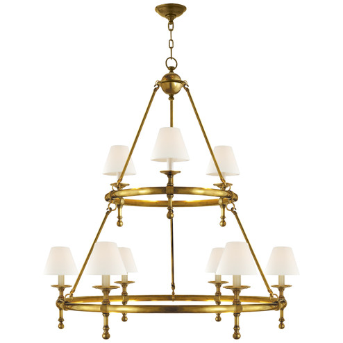 Classic Nine Light Chandelier in Hand-Rubbed Antique Brass (268|SL5813HABL)