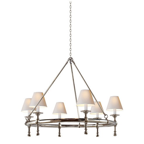 Classic Six Light Chandelier in Polished Nickel (268|SL5812PNL)