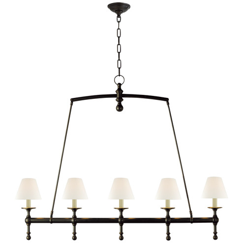 Classic Five Light Linear Chandelier in Bronze (268|SL5811BZL)