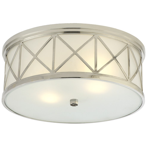 Montpelier Three Light Flush Mount in Polished Nickel (268|SK4011PNFG)
