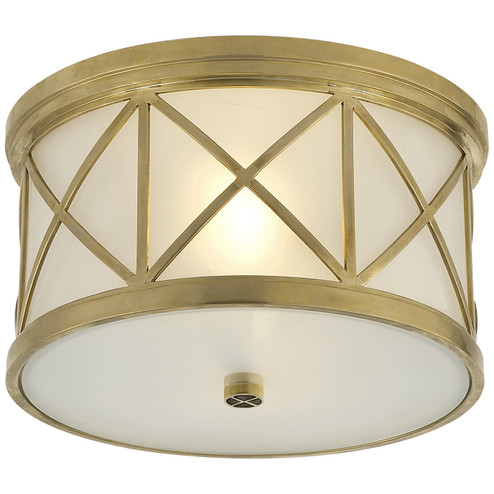 Montpelier Two Light Flush Mount in Hand-Rubbed Antique Brass (268|SK4010HABFG)