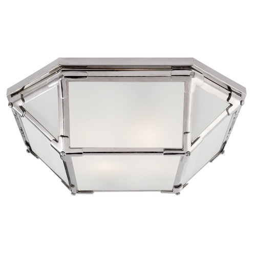 Morris Two Light Flush Mount in Polished Nickel (268|SK4008PNFG)