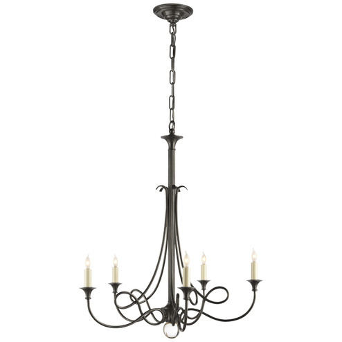 DOUBLE Twist Five Light Chandelier in Bronze (268|SC5015BZ)