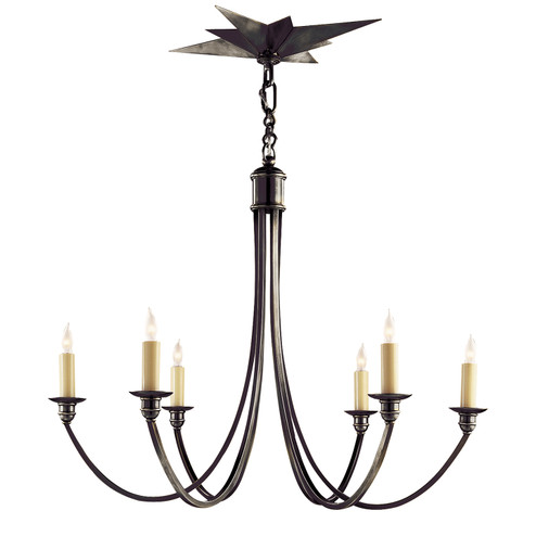 Venetian Six Light Chandelier in Bronze (268|SC5001BZ)