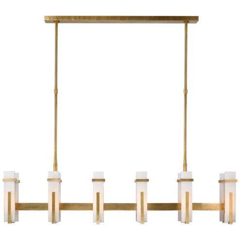 Malik LED Linear Chandelier in Hand-Rubbed Antique Brass (268|S5915HABALB)