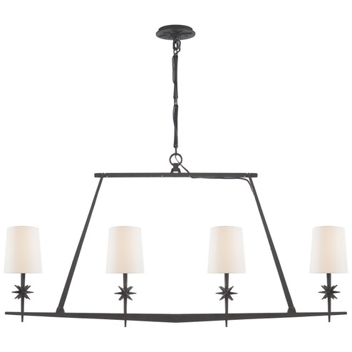 Etoile Four Light Chandelier in Blackened Rust (268|S5316BRL)